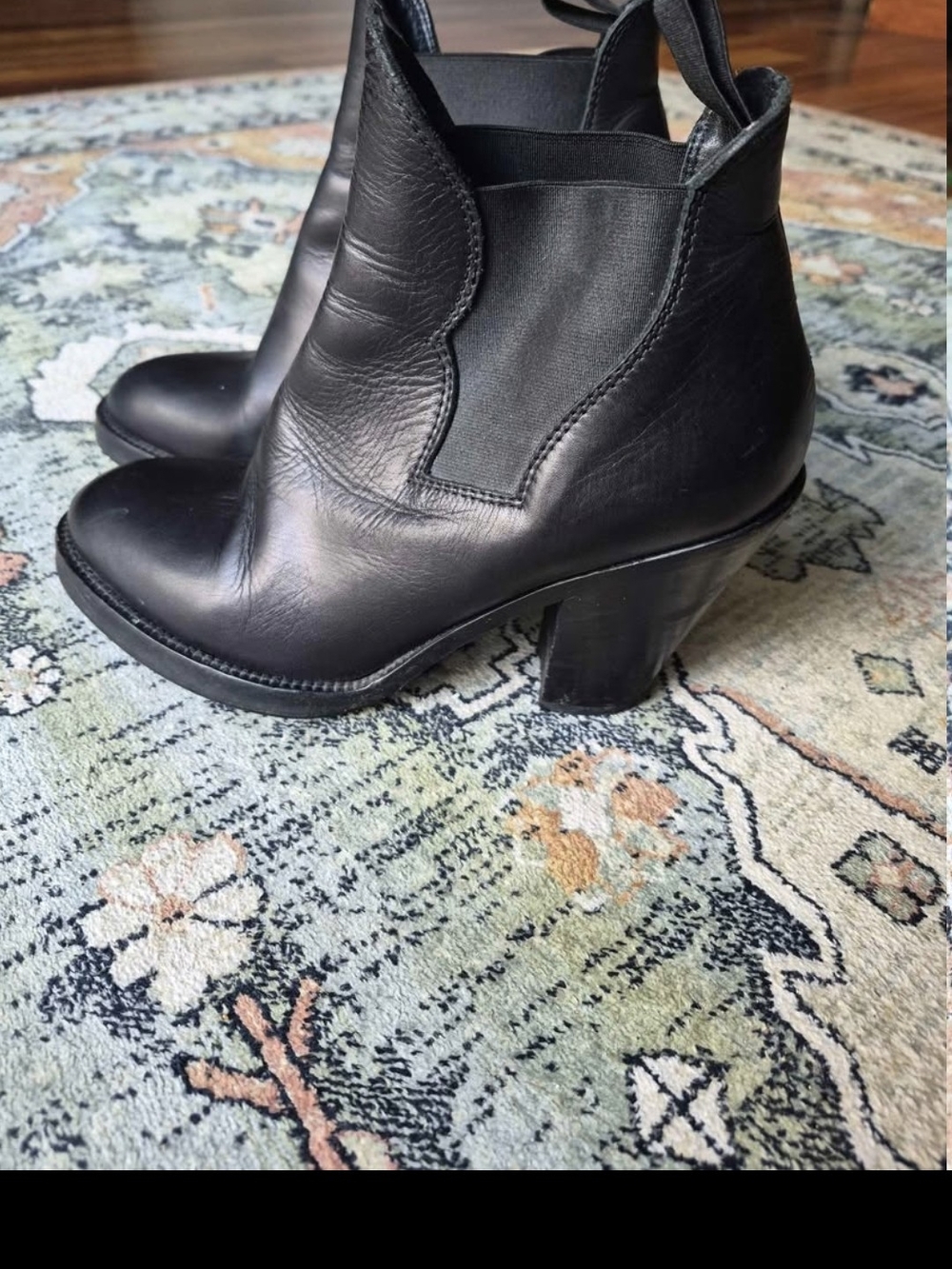 Black leather Acne Studios boots size 40